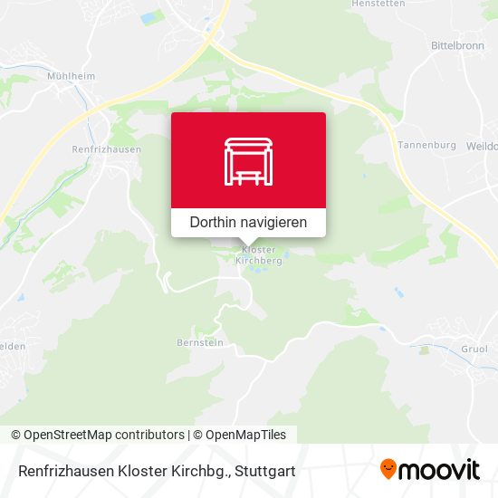 Renfrizhausen Kloster Kirchbg. Karte