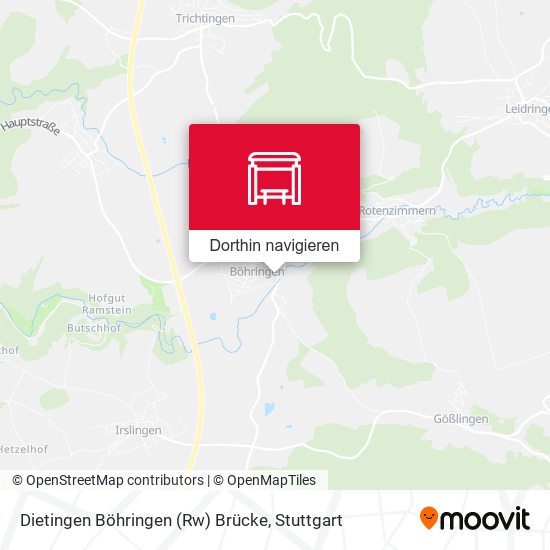 Dietingen Böhringen (Rw) Brücke Karte