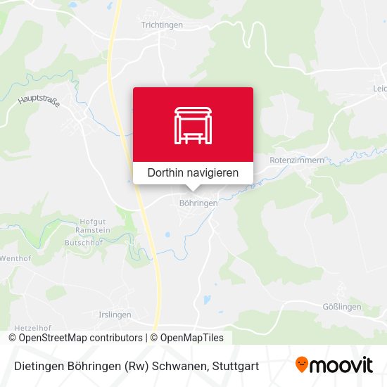 Dietingen Böhringen (Rw) Schwanen Karte