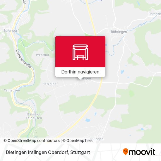 Dietingen Irslingen Oberdorf Karte