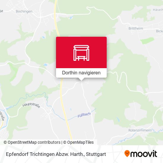 Epfendorf Trichtingen Abzw. Harth. Karte
