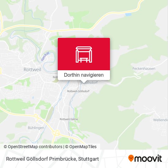 Rottweil Göllsdorf Primbrücke Karte