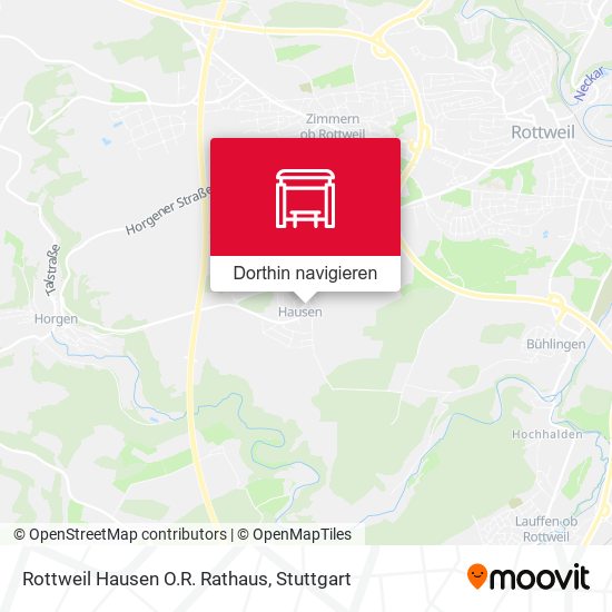 Rottweil Hausen O.R. Rathaus Karte