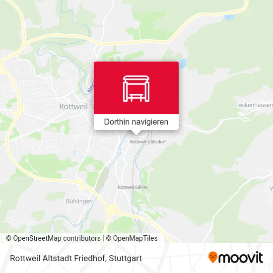 Rottweil Altstadt Friedhof Karte