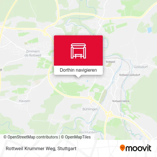 Rottweil Krummer Weg Karte