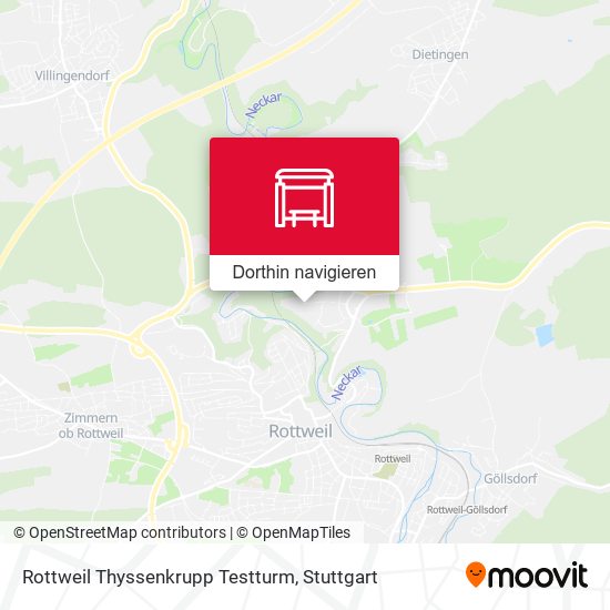 Rottweil Thyssenkrupp Testturm Karte