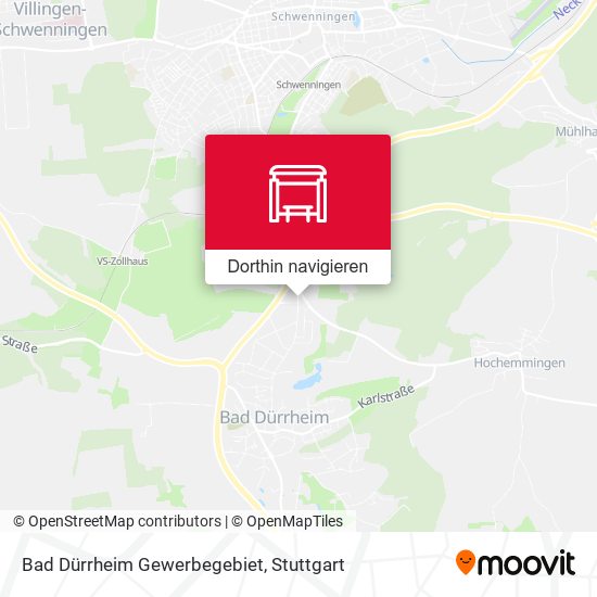 Bad Dürrheim Gewerbegebiet Karte