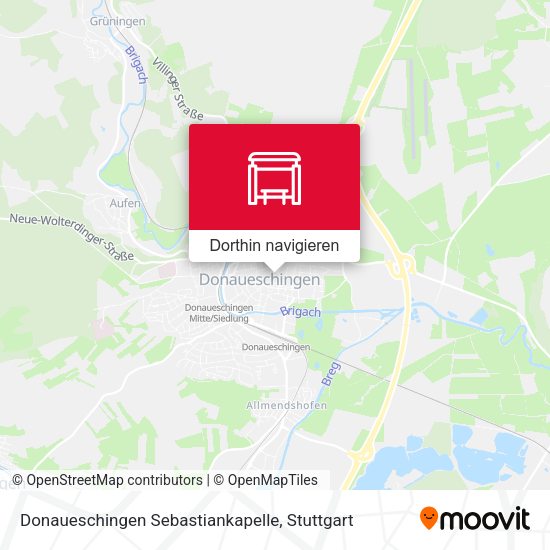 Donaueschingen Sebastiankapelle Karte