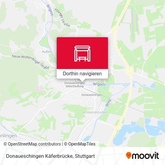Donaueschingen Käferbrücke Karte