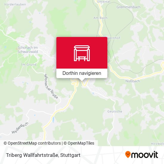 Triberg Wallfahrtstraße Karte