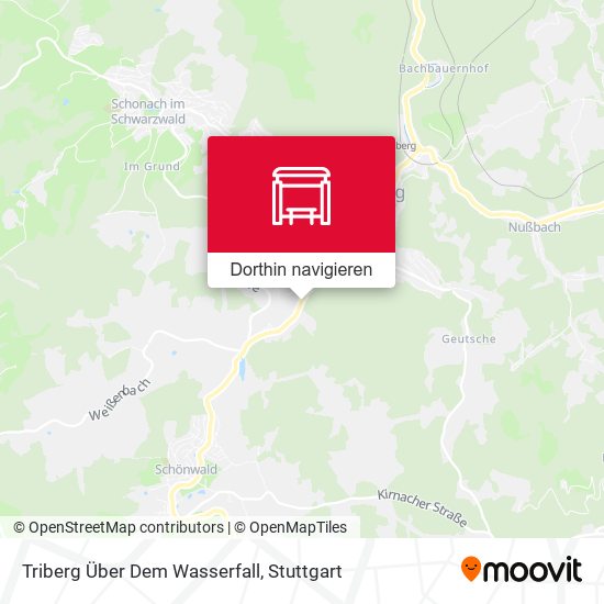 Triberg Über Dem Wasserfall Karte