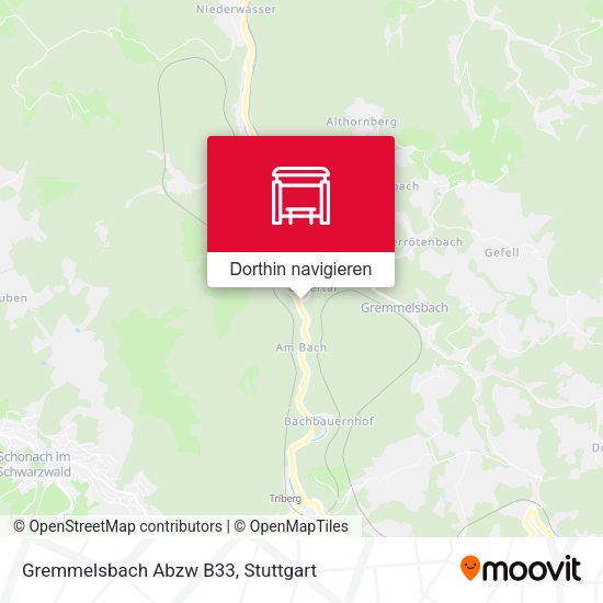 Gremmelsbach Abzw B33 Karte