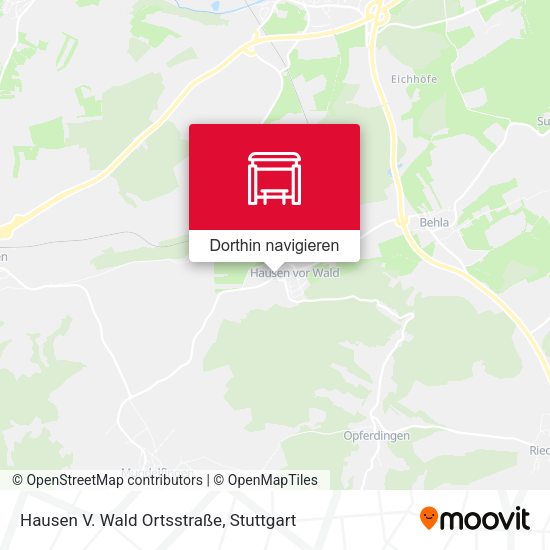 Hausen V. Wald Ortsstraße Karte