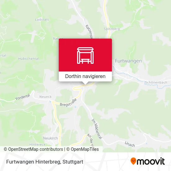 Furtwangen Hinterbreg Karte