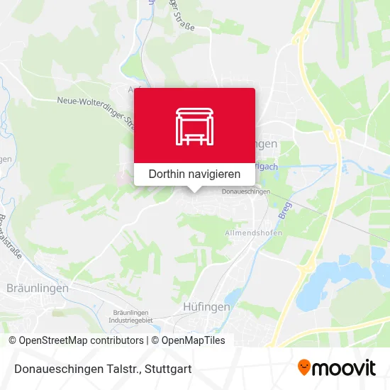 Donaueschingen Talstr. Karte
