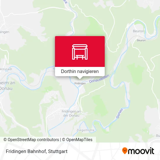 Fridingen Bahnhof Karte