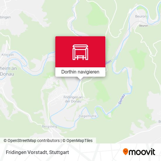 Fridingen Vorstadt Karte