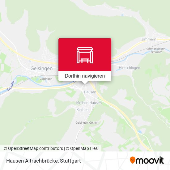 Hausen Aitrachbrücke Karte