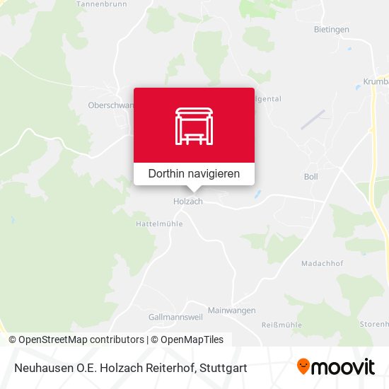 Neuhausen O.E. Holzach Reiterhof Karte