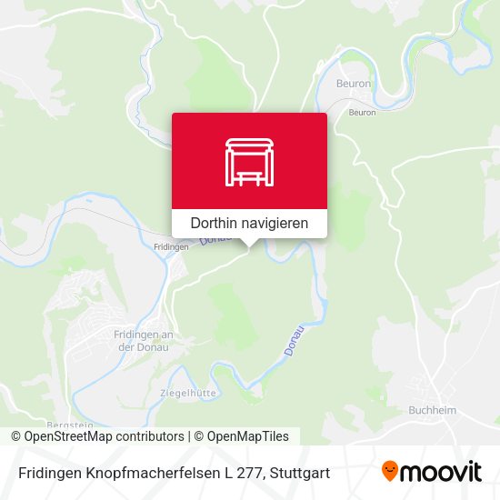 Fridingen Knopfmacherfelsen L 277 Karte