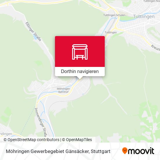 Möhringen Gewerbegebiet Gänsäcker Karte