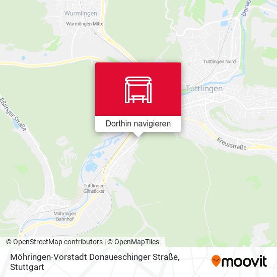 Möhringen-Vorstadt Donaueschinger Straße Karte