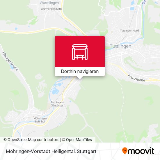 Möhringen-Vorstadt Heiligental Karte