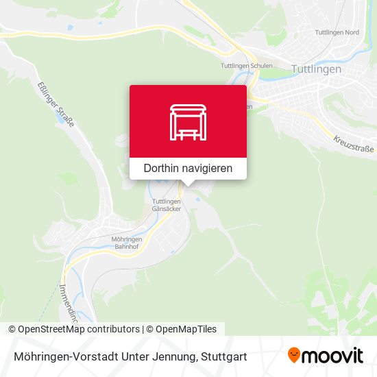Möhringen-Vorstadt Unter Jennung Karte