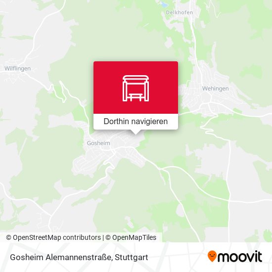 Gosheim Alemannenstraße Karte
