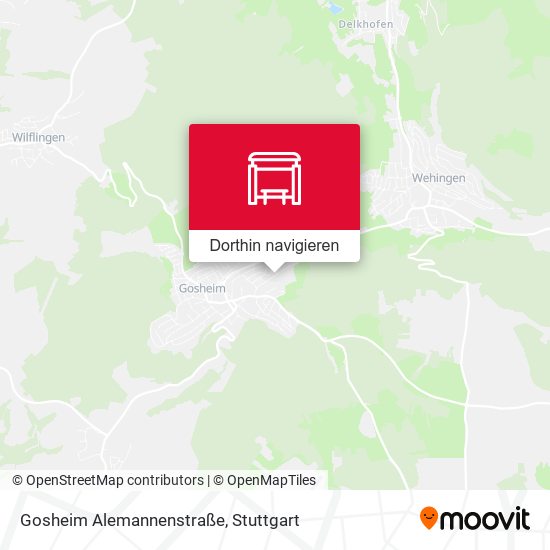 Gosheim Alemannenstraße Karte