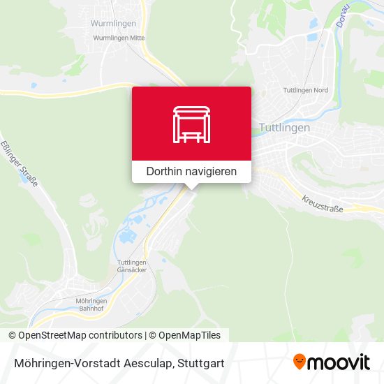 Möhringen-Vorstadt Aesculap Karte