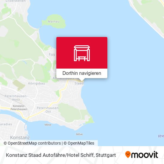 Konstanz Staad Autofähre / Hotel Schiff Karte