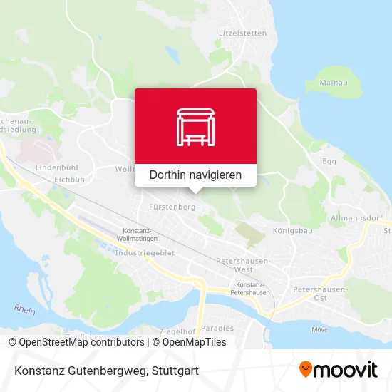Konstanz Gutenbergweg Karte