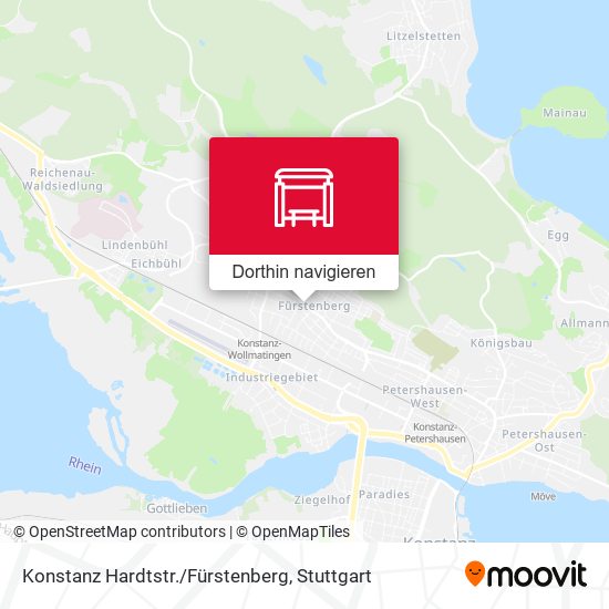 Konstanz Hardtstr./Fürstenberg Karte