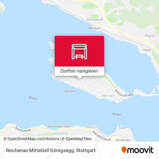 Reichenau Mittelzell Königsegg Karte