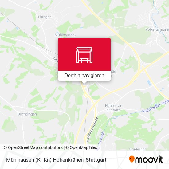 Mühlhausen (Kr Kn) Hohenkrähen Karte