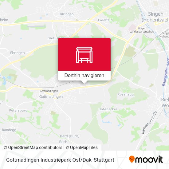 Gottmadingen Industriepark Ost / Dak Karte