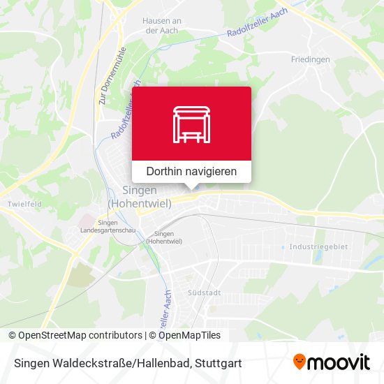 Singen Waldeckstraße/Hallenbad Karte
