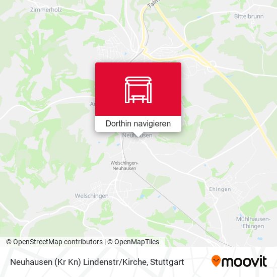 Neuhausen (Kr Kn) Lindenstr / Kirche Karte