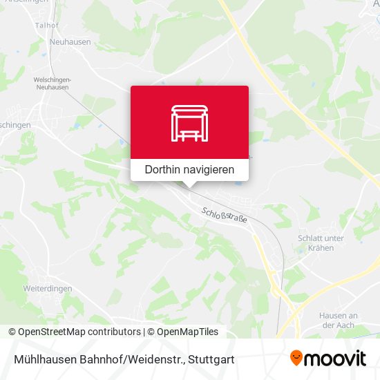 Mühlhausen Bahnhof/Weidenstr. Karte