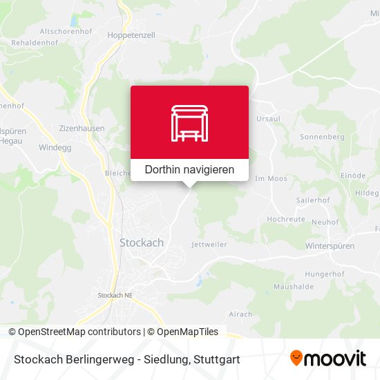 Stockach Berlingerweg - Siedlung Karte