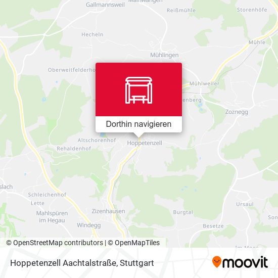 Hoppetenzell Aachtalstraße Karte