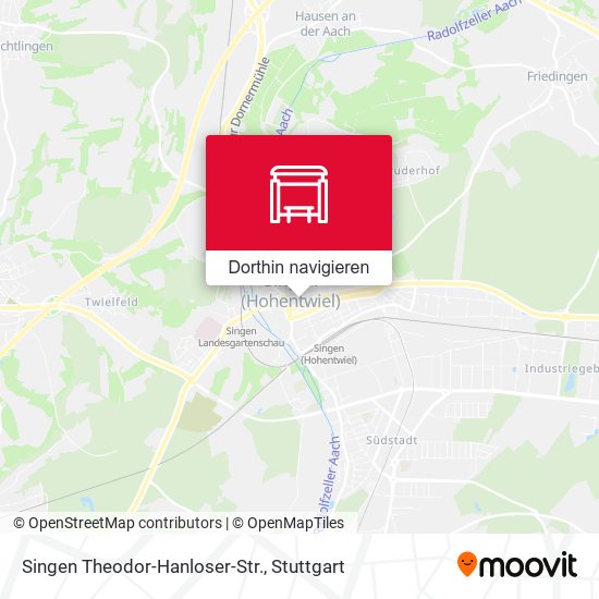 Singen Theodor-Hanloser-Str. Karte