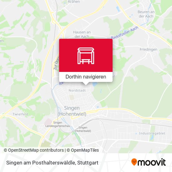 Singen am Posthalterswäldle Karte