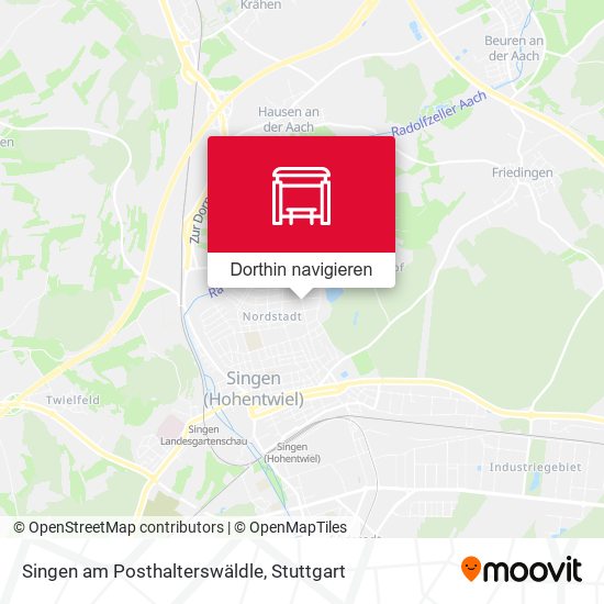 Singen am Posthalterswäldle Karte