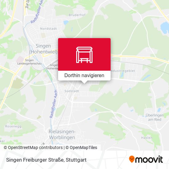 Singen Freiburger Straße Karte