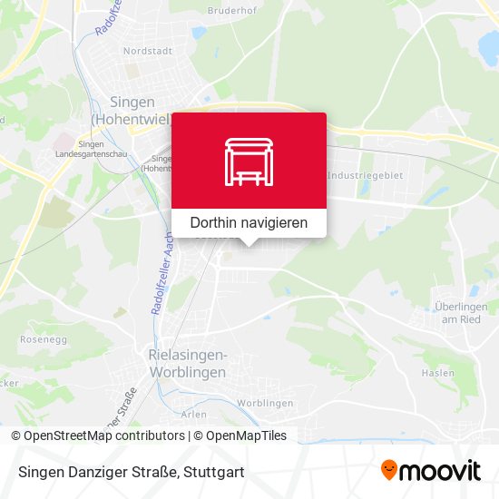 Singen Danziger Straße Karte