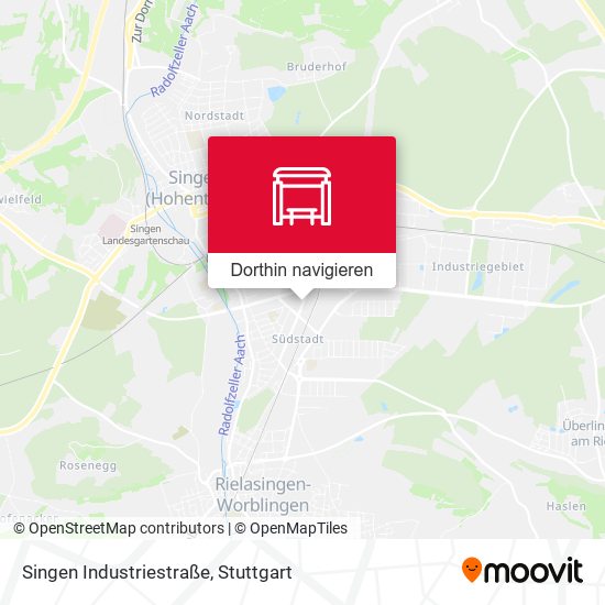 Singen Industriestraße Karte