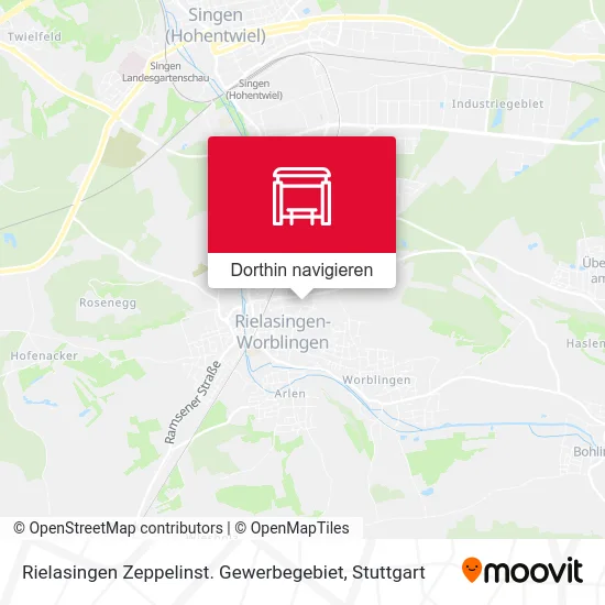 Rielasingen Zeppelinst. Gewerbegebiet Karte