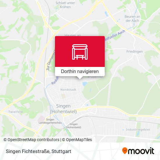 Singen Fichtestraße Karte